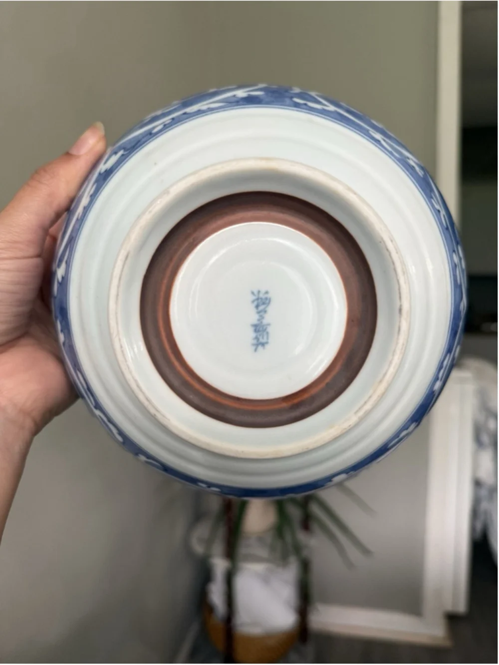 Mino ware Japan Ceramics Ramen Noodle Donburi BlueKarakusa Pattern made in Japan